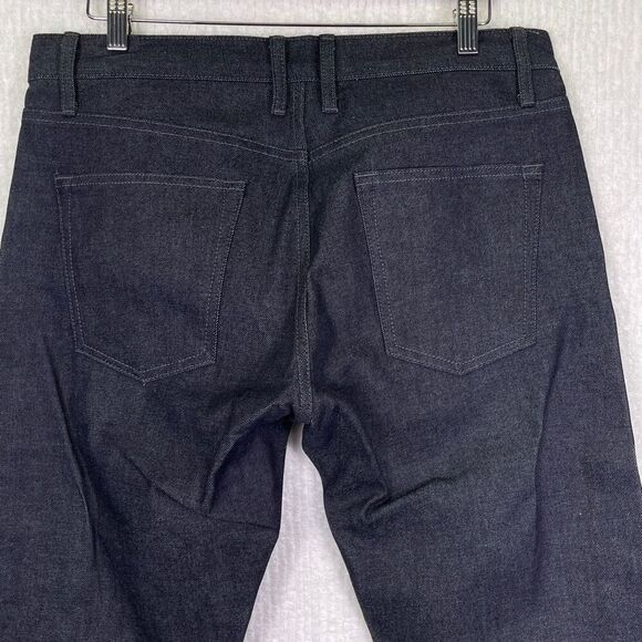 DSTLD Black Stretch Cotton Blend Button Fly Straight Leg Jeans Size 33x32 - Picture 4 of 12